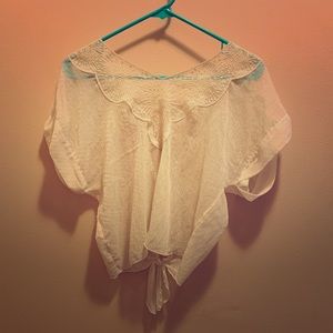 Charlotte Russe light cotton crop top